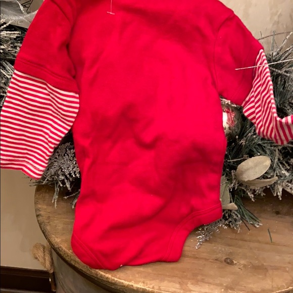 Baby,s First Christmas Holiday Polar Bear Onesie - Picture 4 of 4